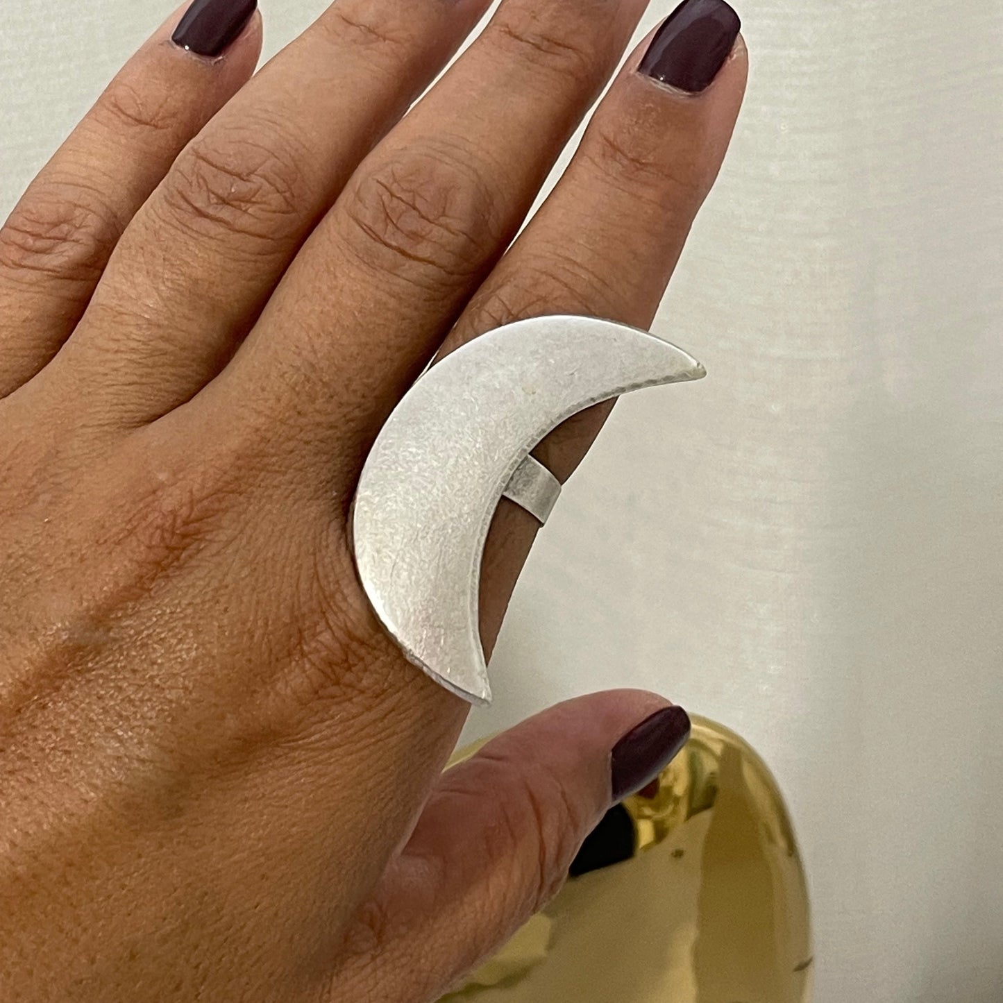 Silver Moon Ring