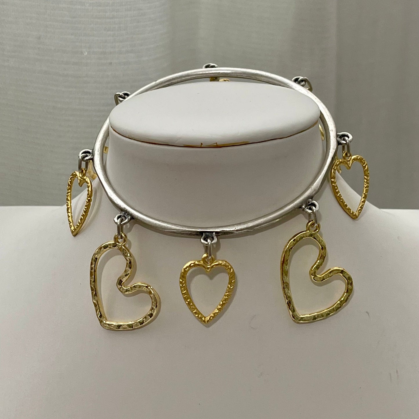 Heart Charm Bangle