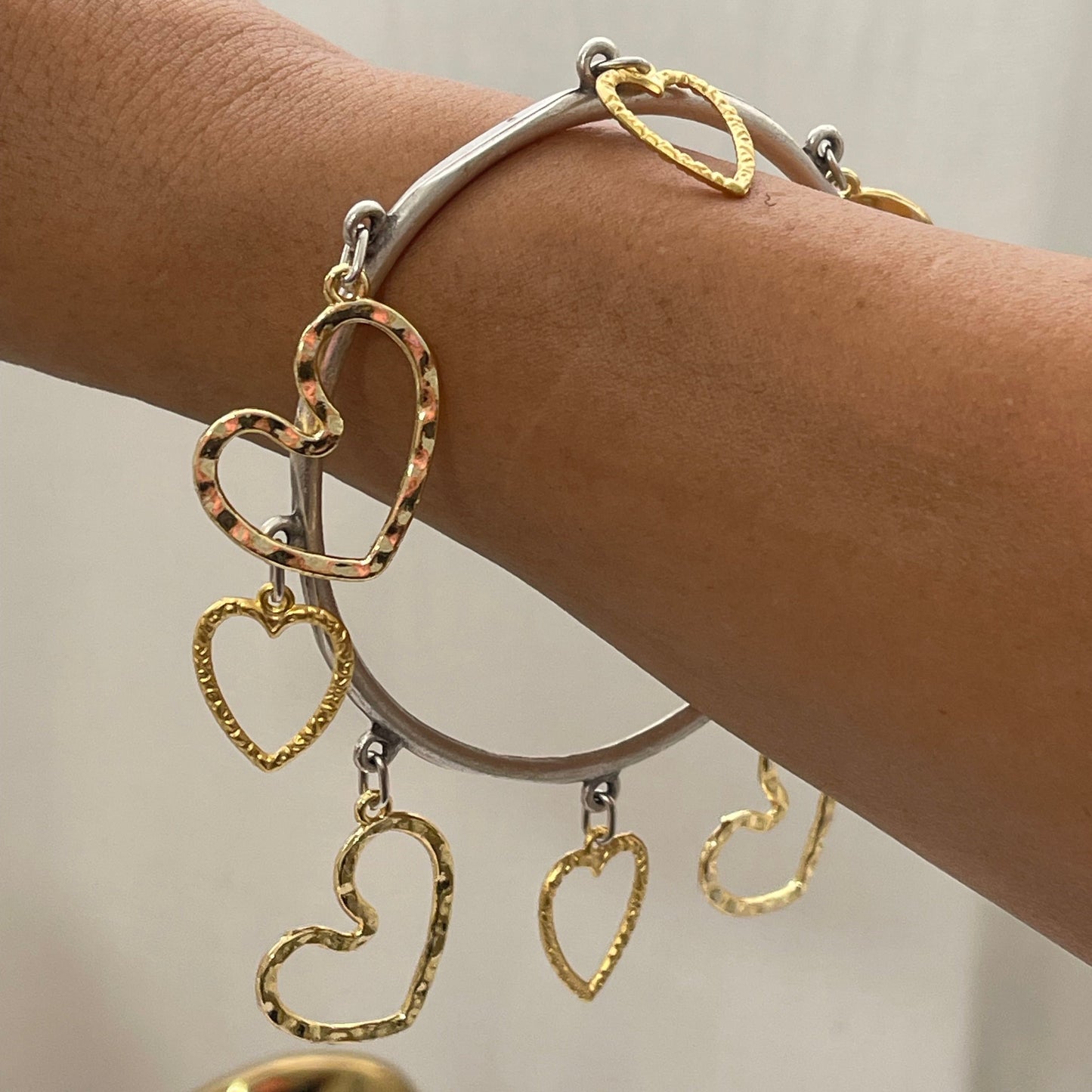 Heart Charm Bangle